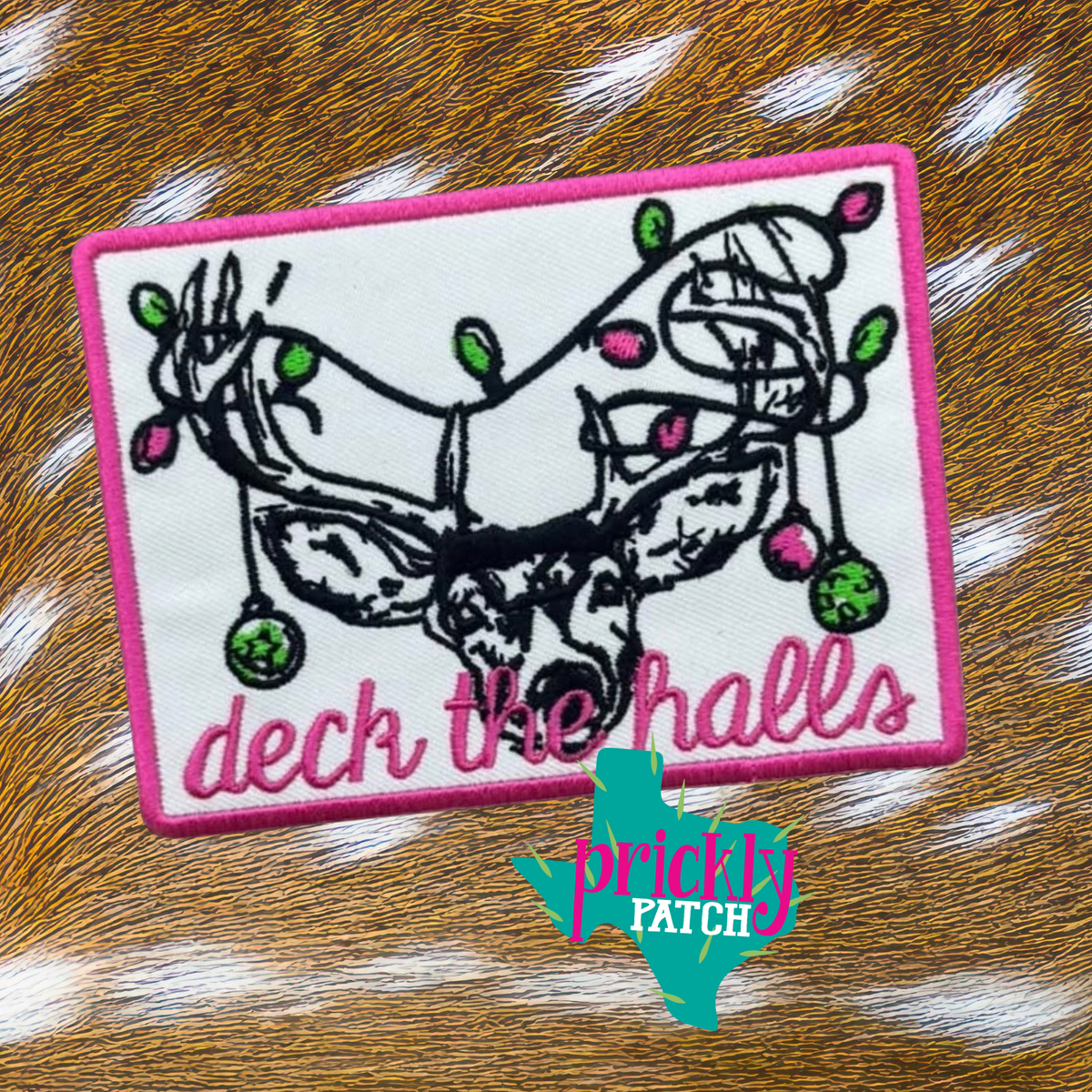 Deck The Halls Iron-On Embroidered Patch