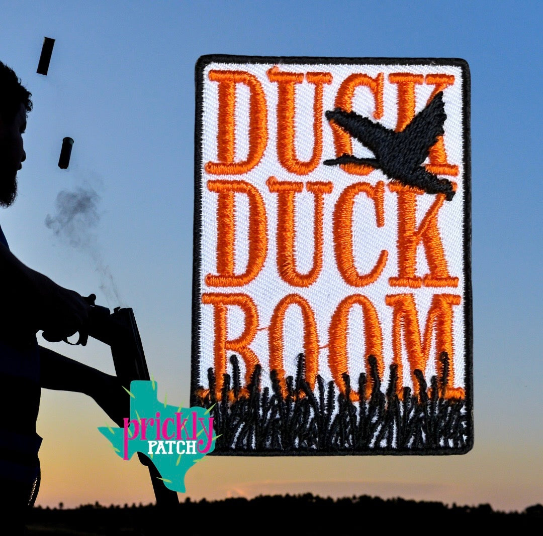 Duck Duck Boom Iron-On Embroidered Patch