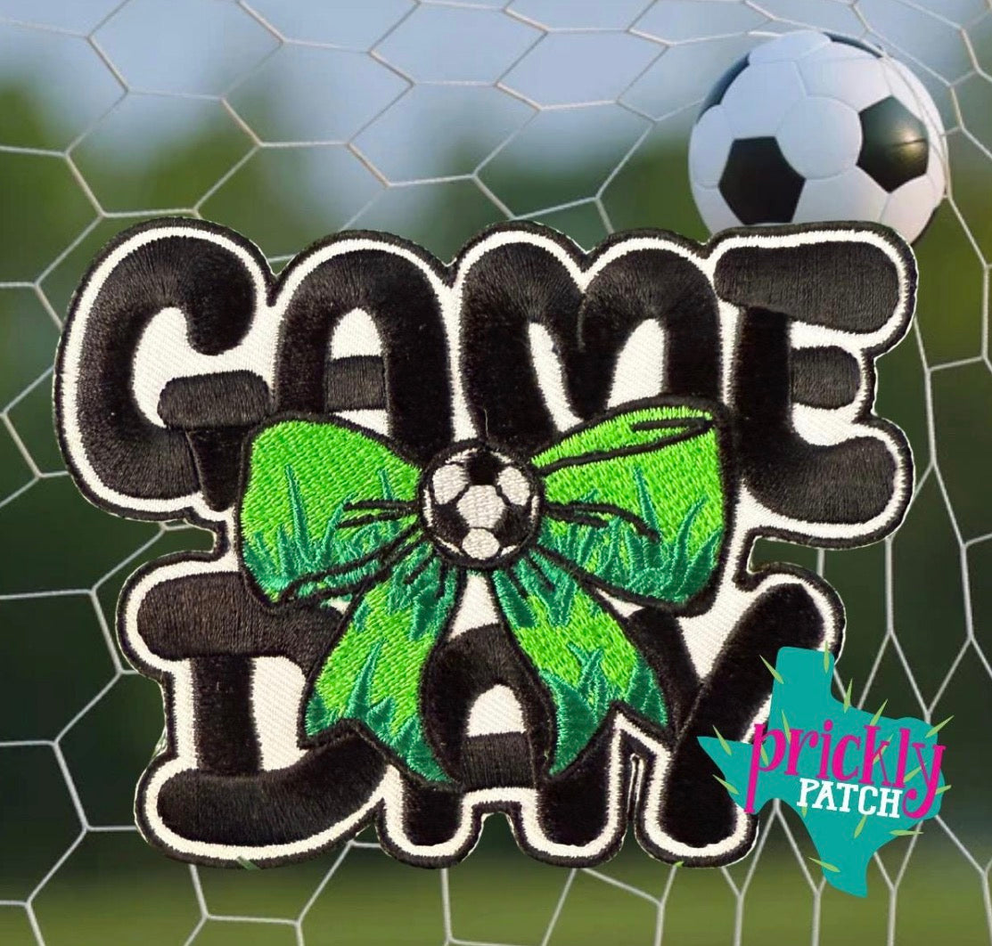 Soccer Game Day Iron-On Embroidered Patch