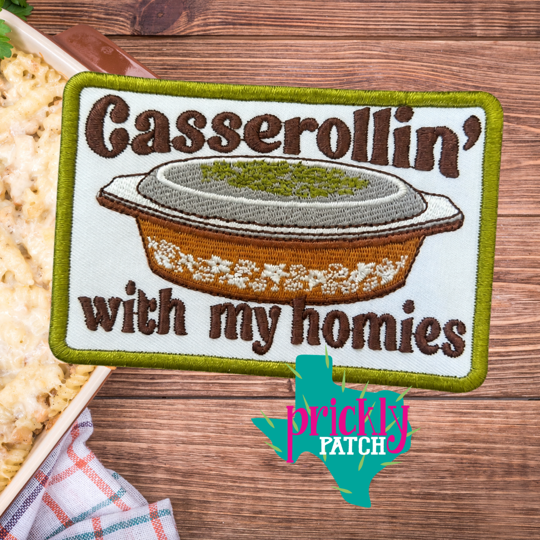 Casserollin’ Iron-On Embroidered Patch