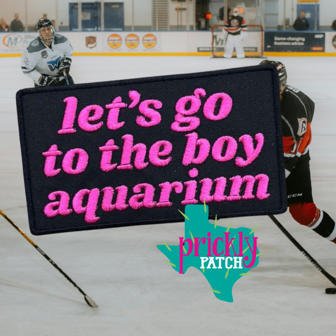 Boy Aquarium Iron-On Embroidered Patch