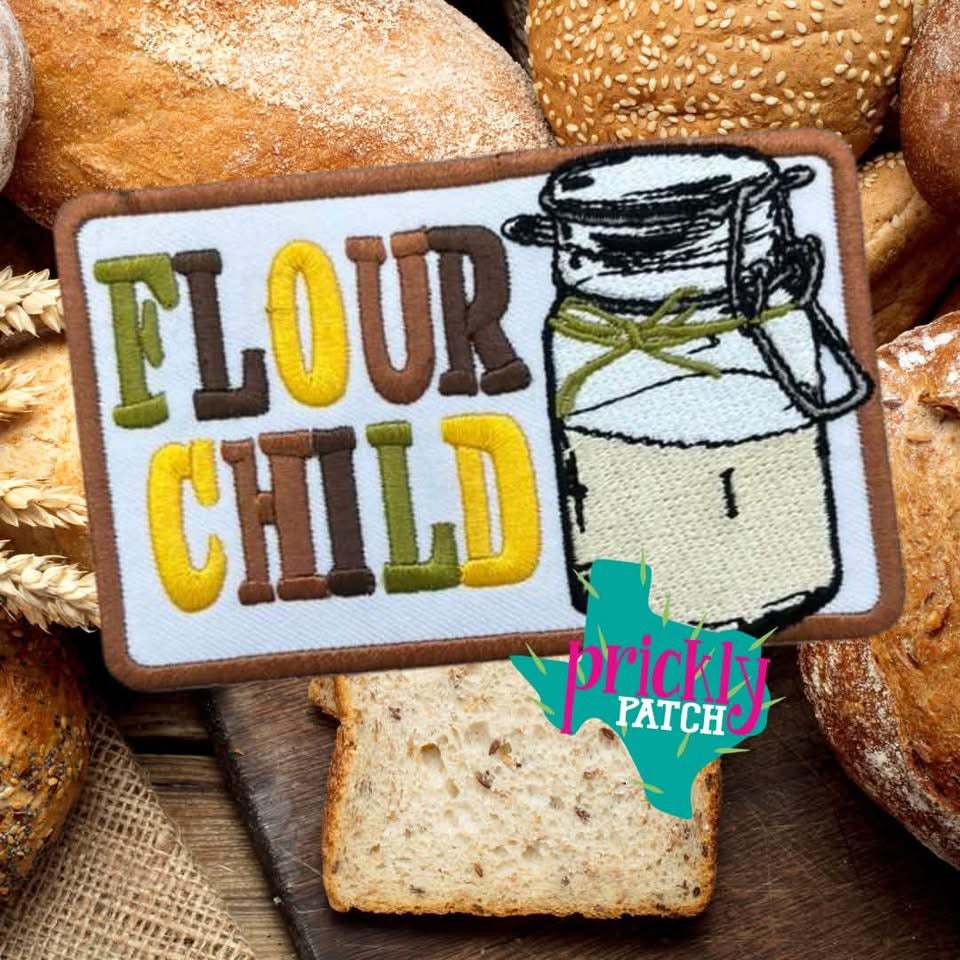 Flour Child Iron-On Embroidered Patch