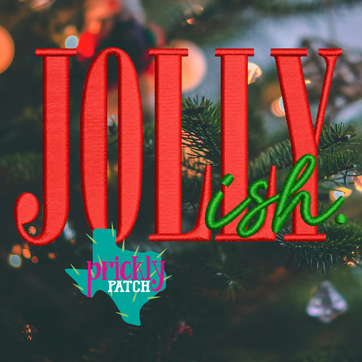 Jolly-ish Iron-On Embroidered Transfer