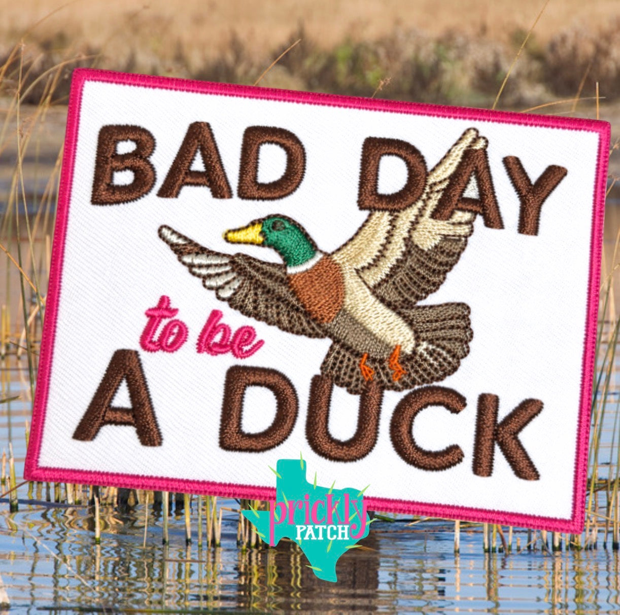 Bad day to be a Duck Iron-On Embroidered Patch