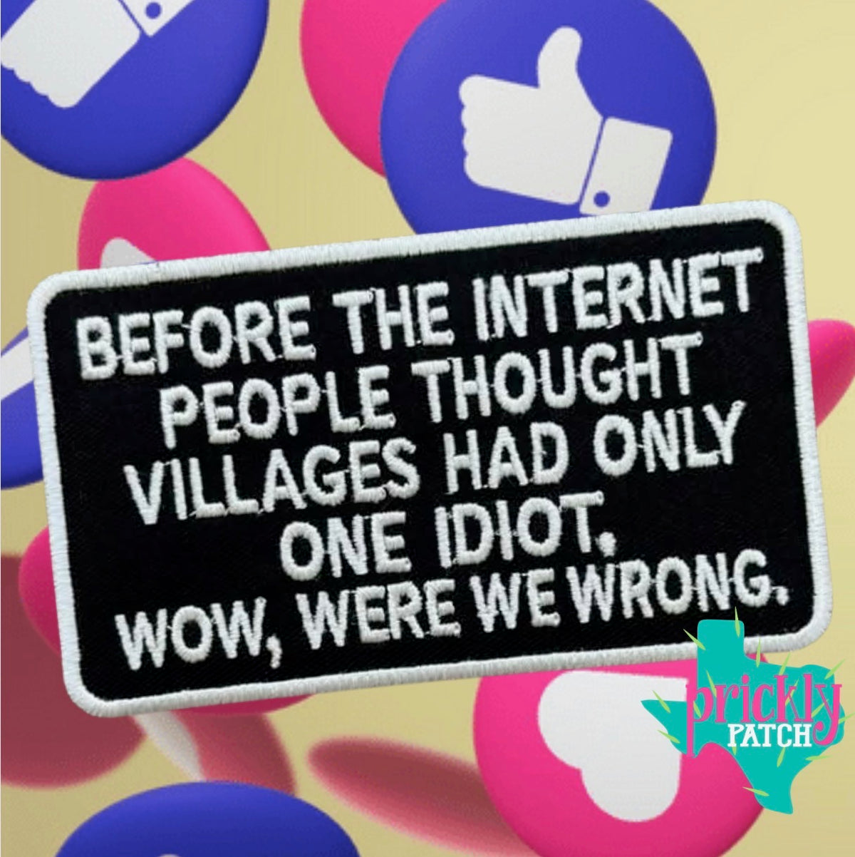 Village Idiot Iron-On Embroidered Patch