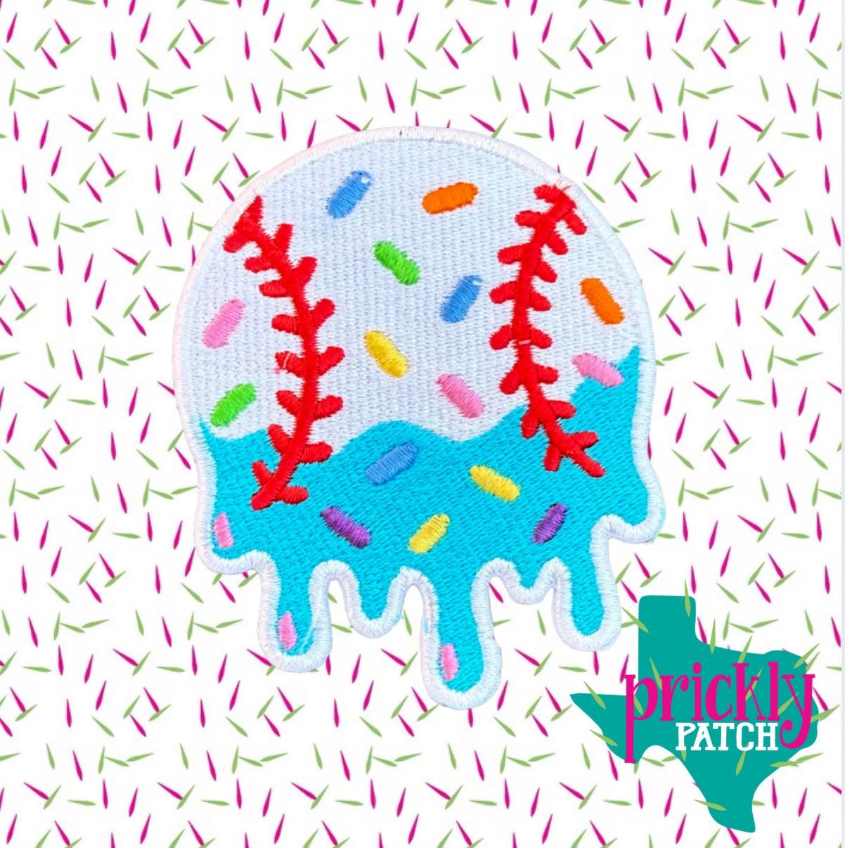 Blue Baseball Drip Patch