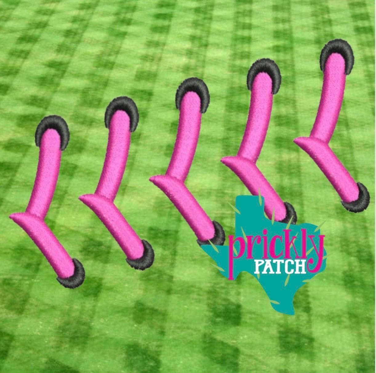 PINK Baseball Stitches - Embroidery Transfer