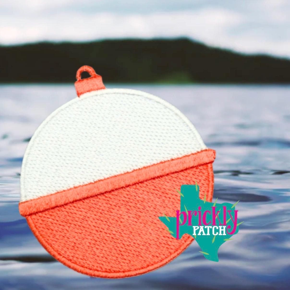 Coral Bobber Iron-On Embroidered Patch