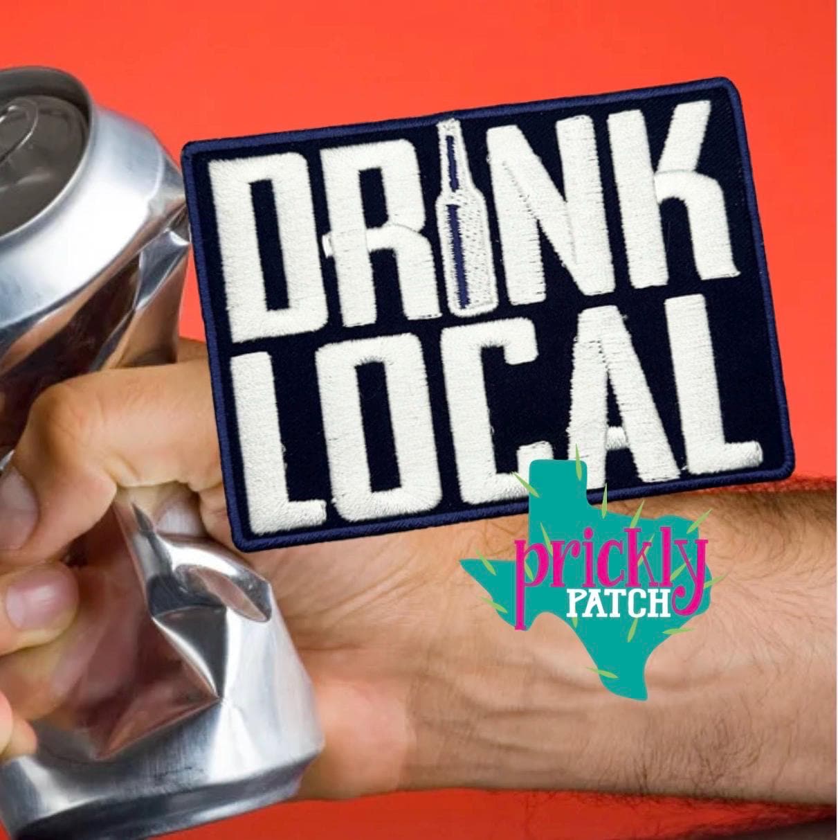 Drink Local Iron-On Embroidered Patch