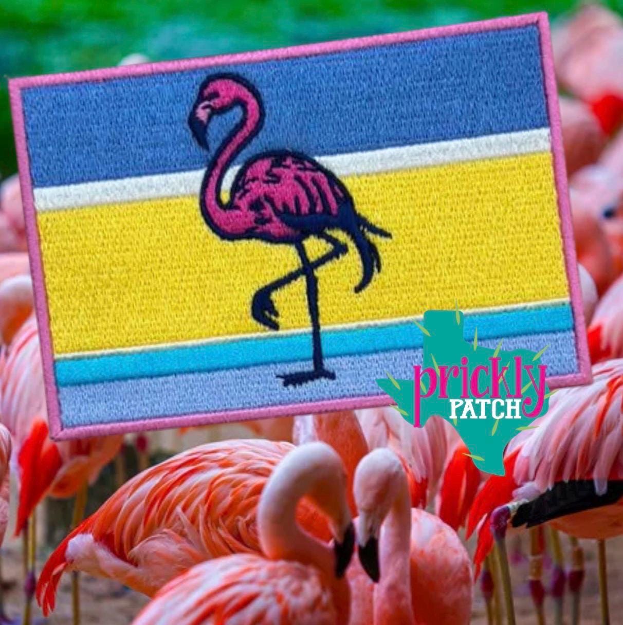 Flamingo Embroidered Iron-On Patch