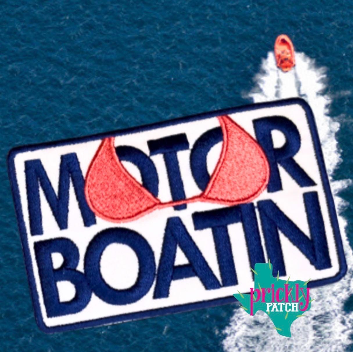 Motor Boatin Embroidered Iron-On Patch