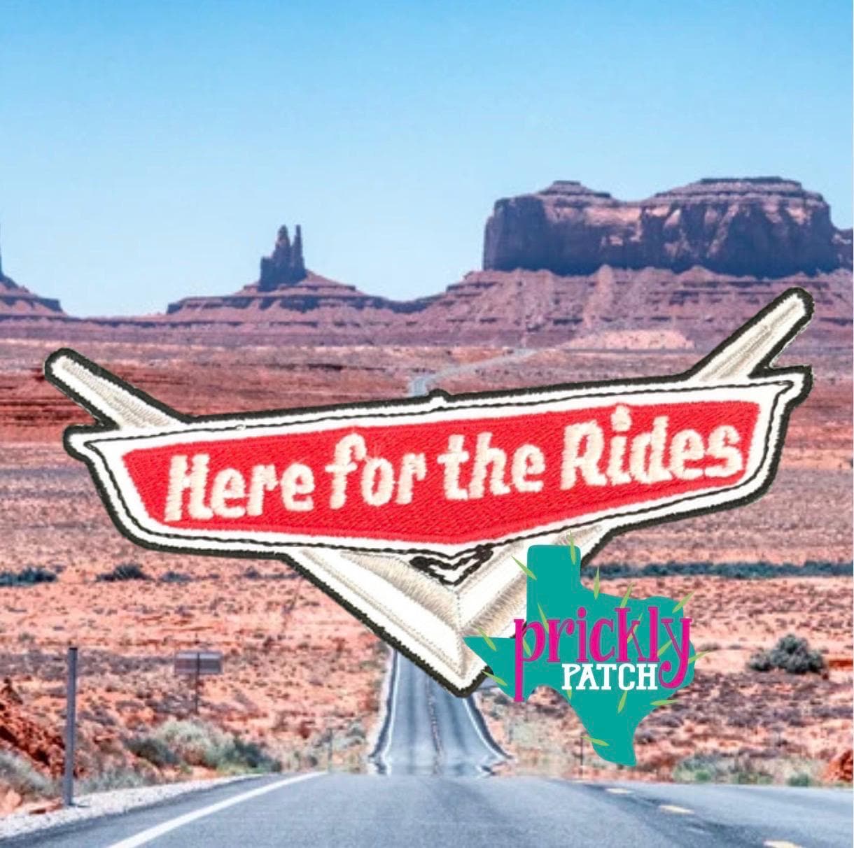 Here for the Rides Iron-On Embroidered Patch
