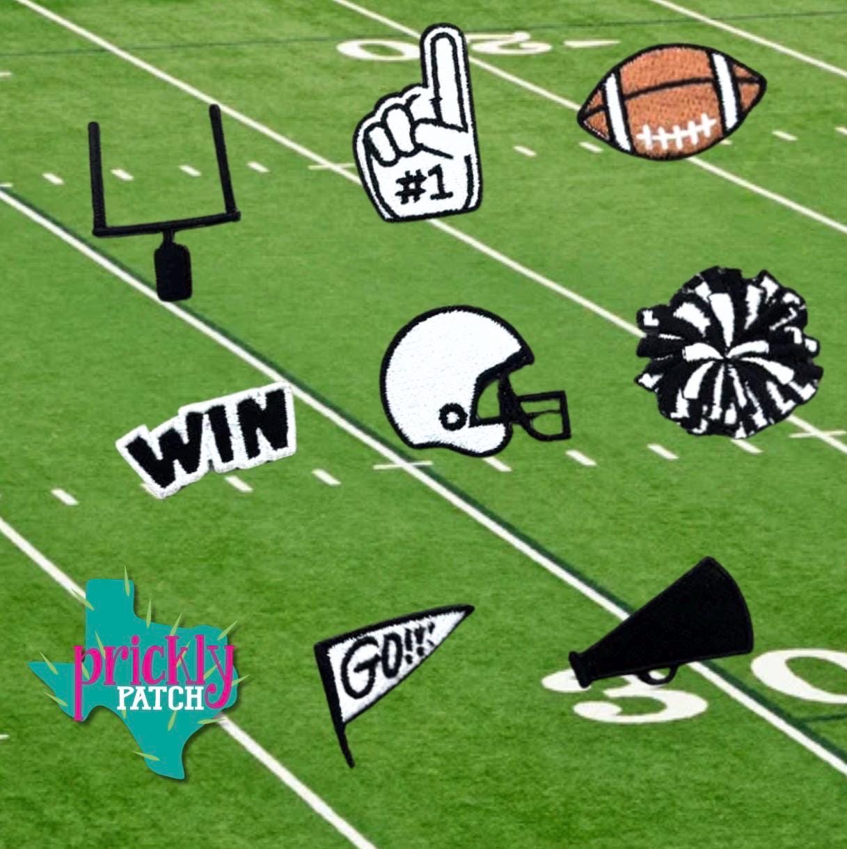 Football Minis 8-Pack Iron-On Embroidered Patch