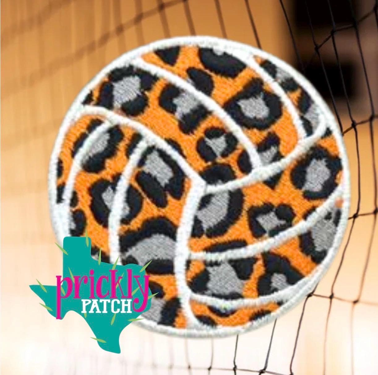 Volleyball Orange Iron-On Embroidered Patch