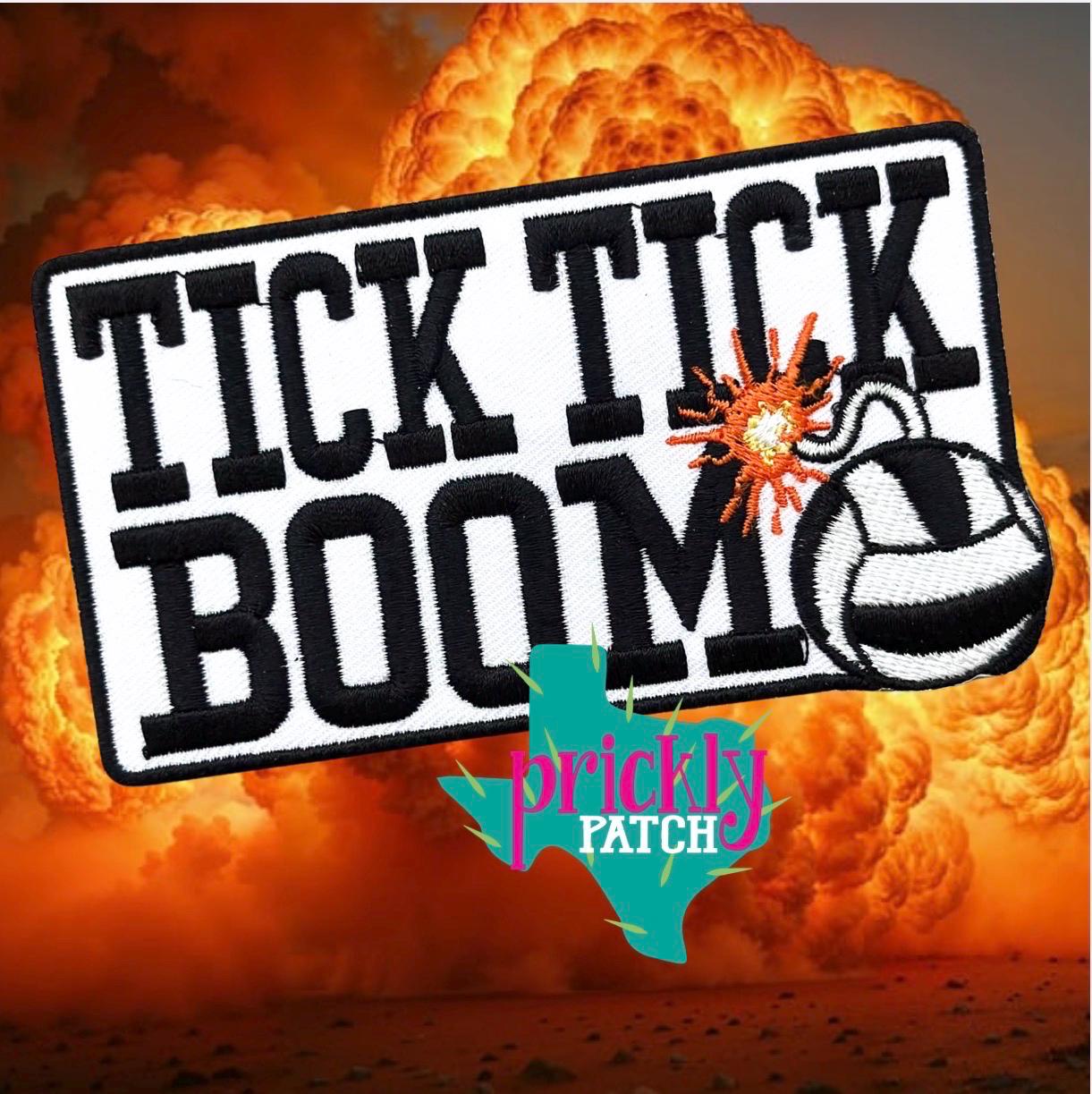 Tick Tick Boom Iron-On Embroidered Patch