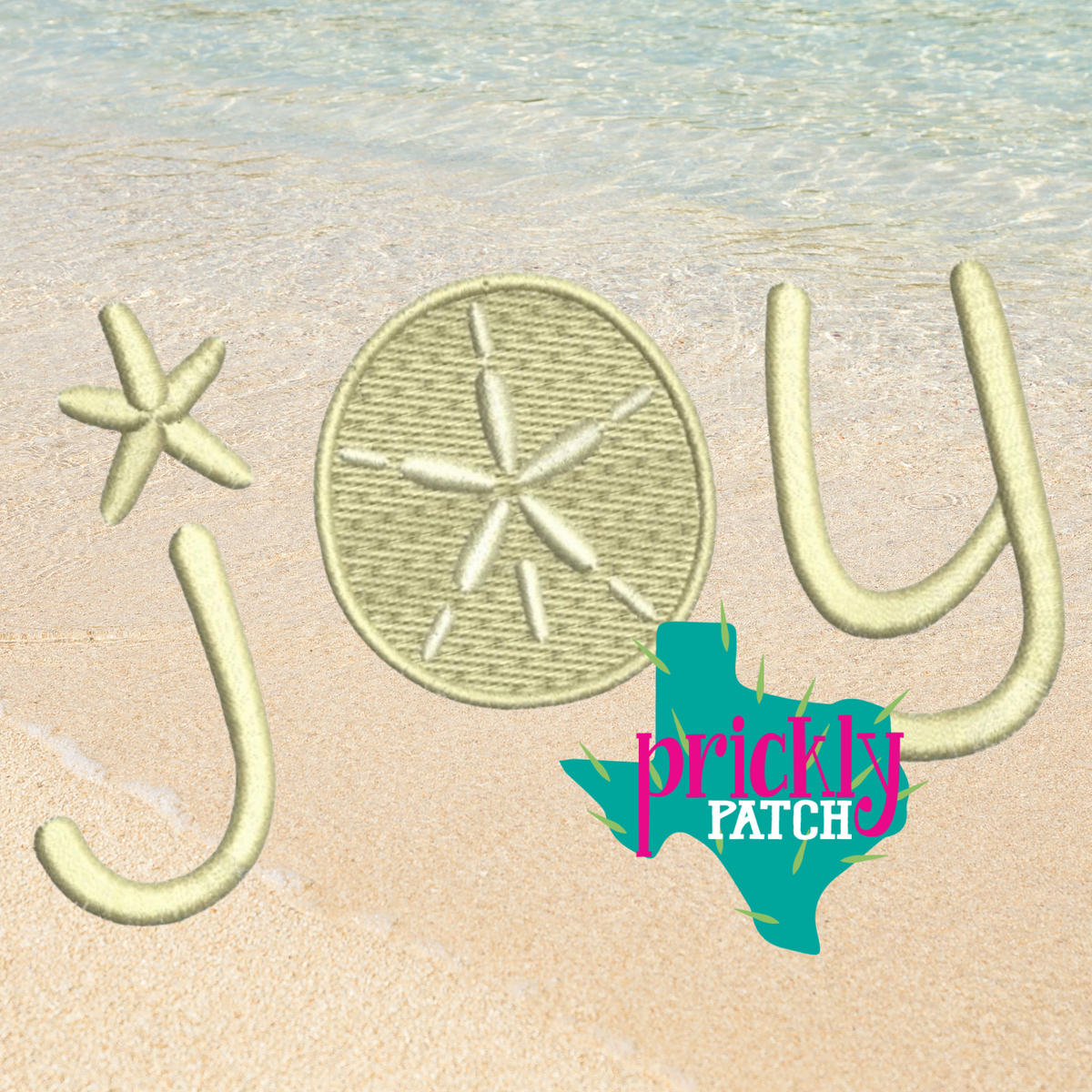 Joy Tan Iron-On Embroidered Transfer