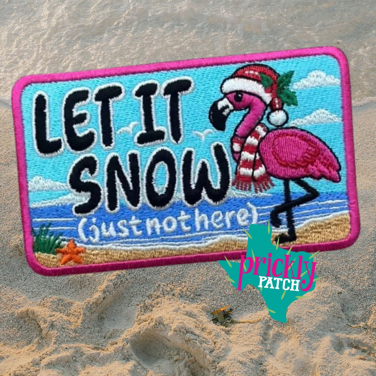 Let it Snow Iron-on Embroidered Patch