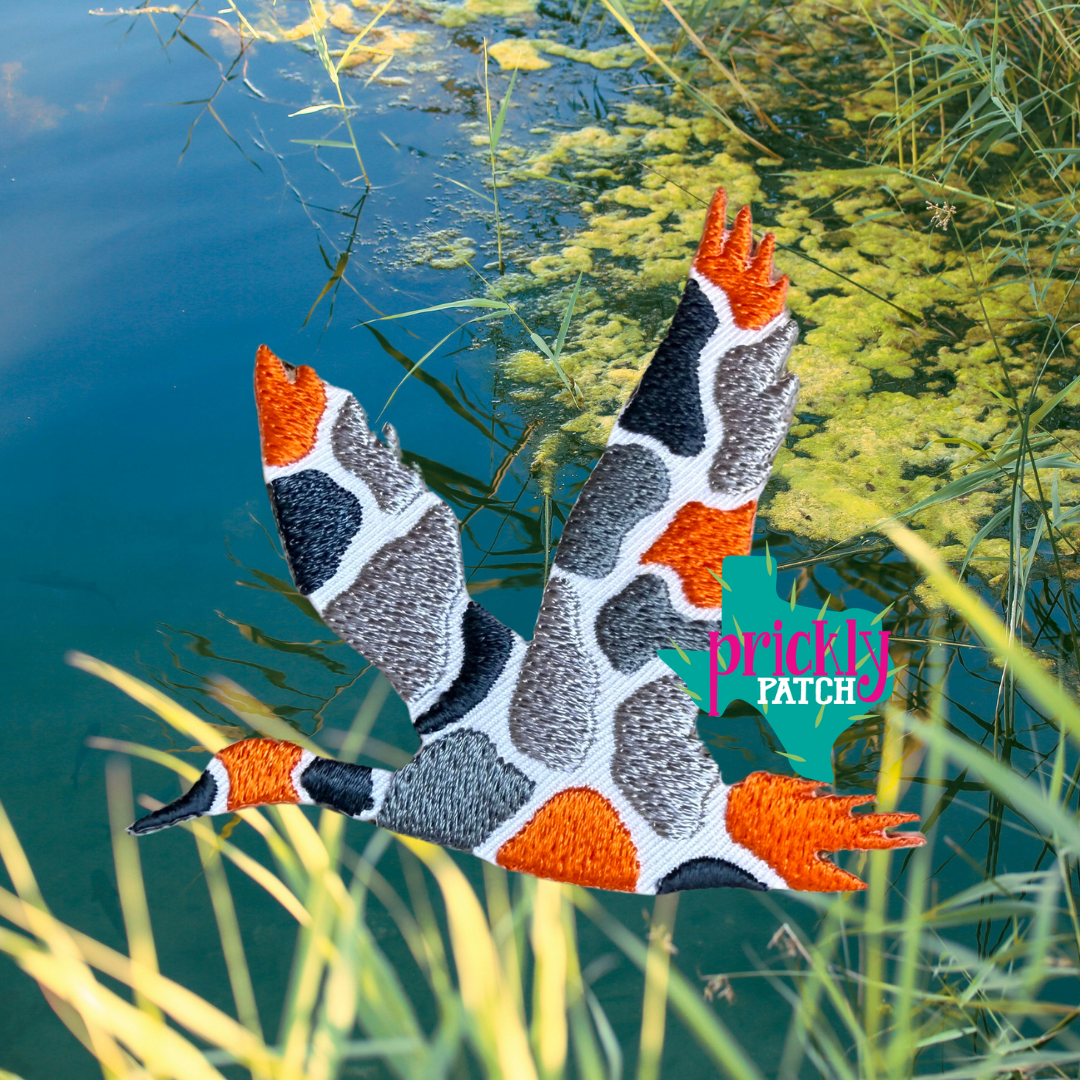 Camo Duck Iron-On Embroidered Patch
