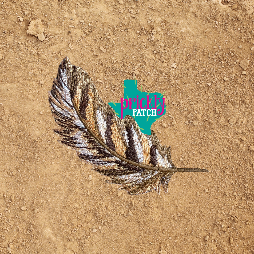 Feather Iron-On Embroidered Patch