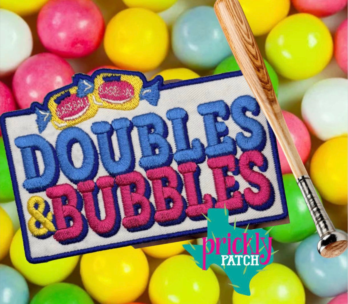 Double’s and Bubble Iron-On Embroidered Patch