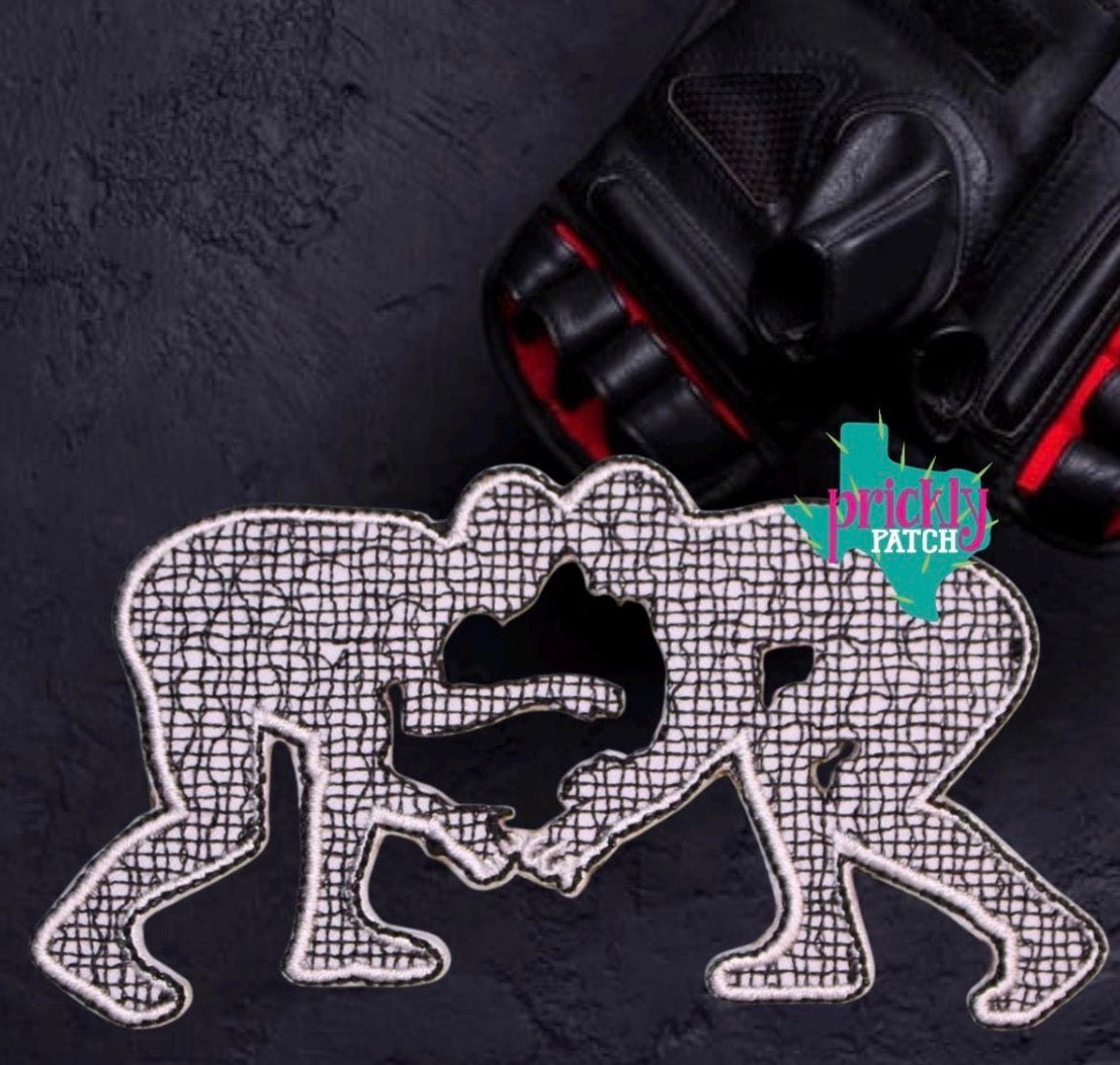Wrestlers Iron-On Embroidered Patch