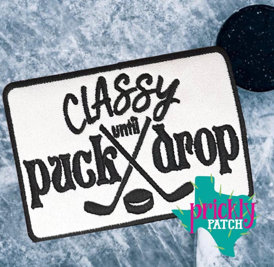 Puck Drop Iron-On Embroidered Patch