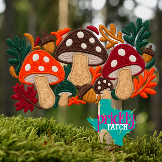 Mushroom Iron-On Embroidered Transfer