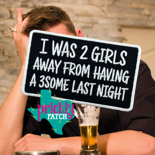 Two Girls Away Iron-On Embroidered Patch