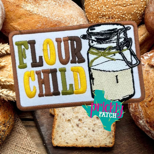 Flour Child Iron-On Embroidered Patch