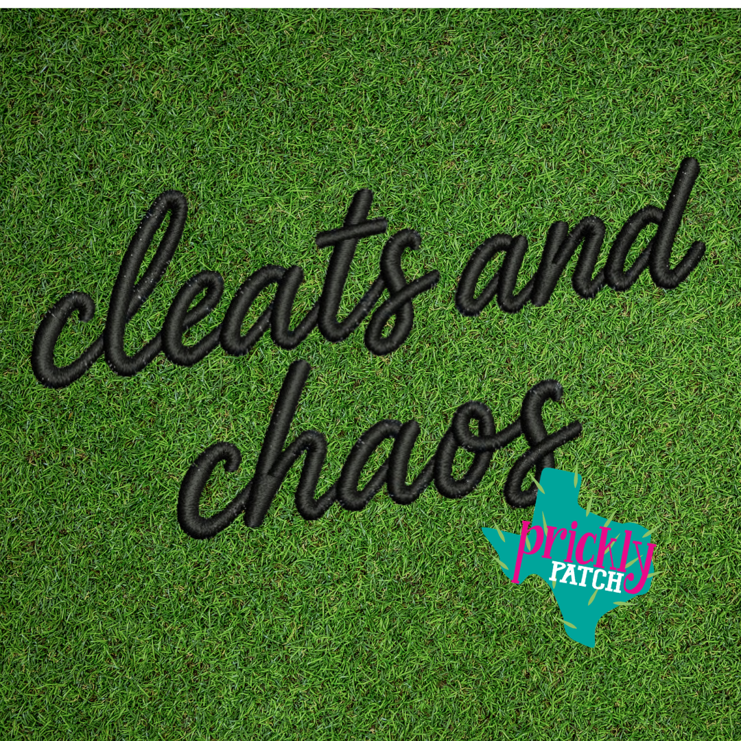 Cleats and Chaos Iron-On Embroidered Transfer