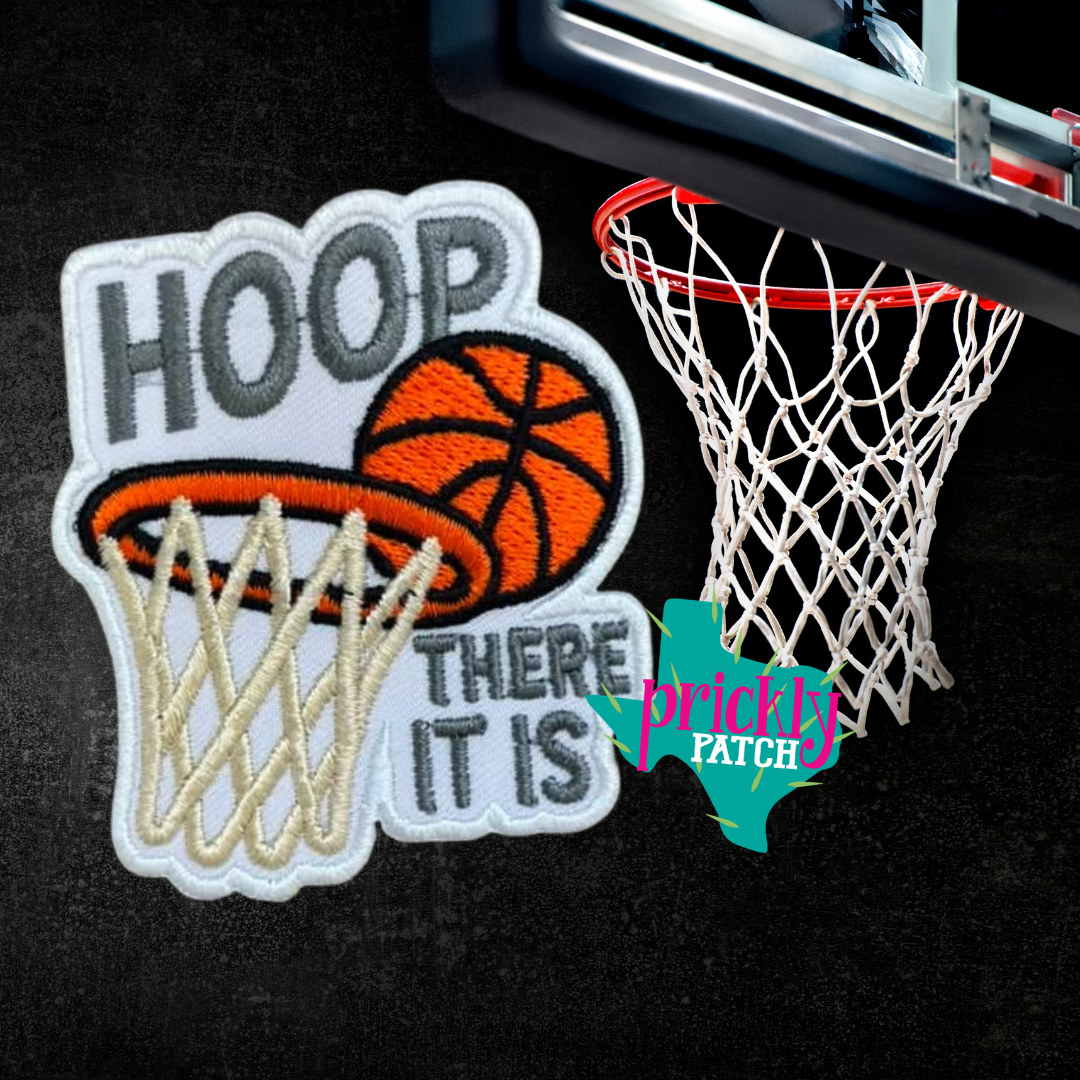 Hoop There it Is Iron-On Embroidered Patch