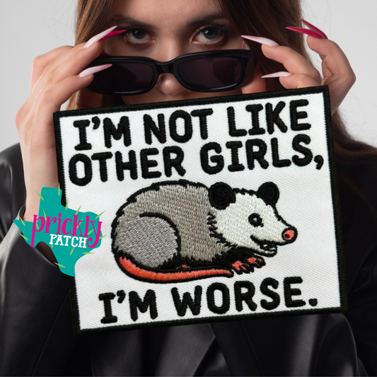 Not Like Other Girls Iron-On Embroidered Patch