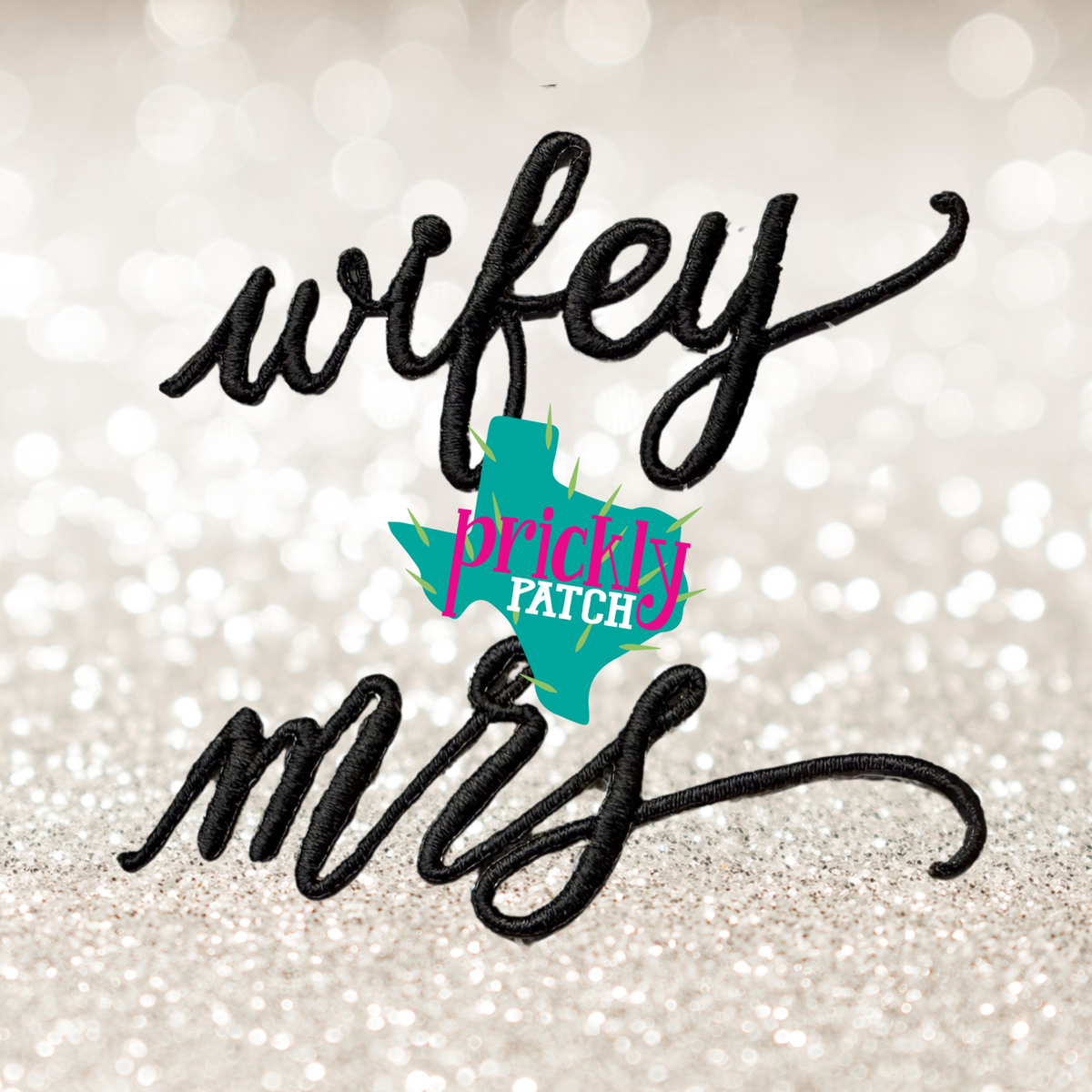 Wifey & Mrs. Set Iron-On Embroidered Patches
