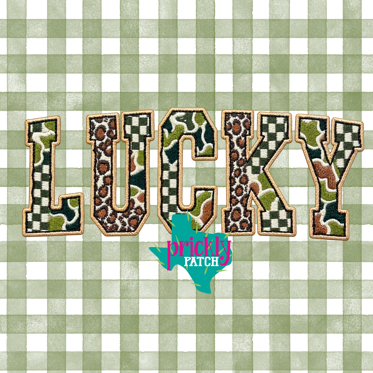 Lucky Iron-On Embroidered Transfer