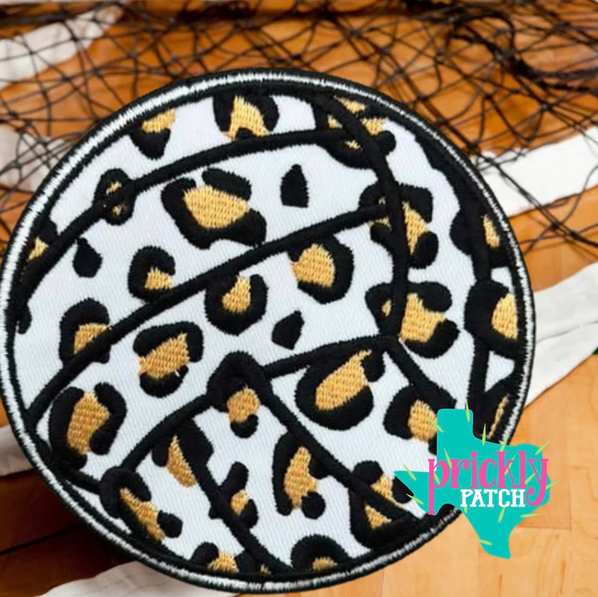 Leopard Volleyball Iron-On Embroidered Patch