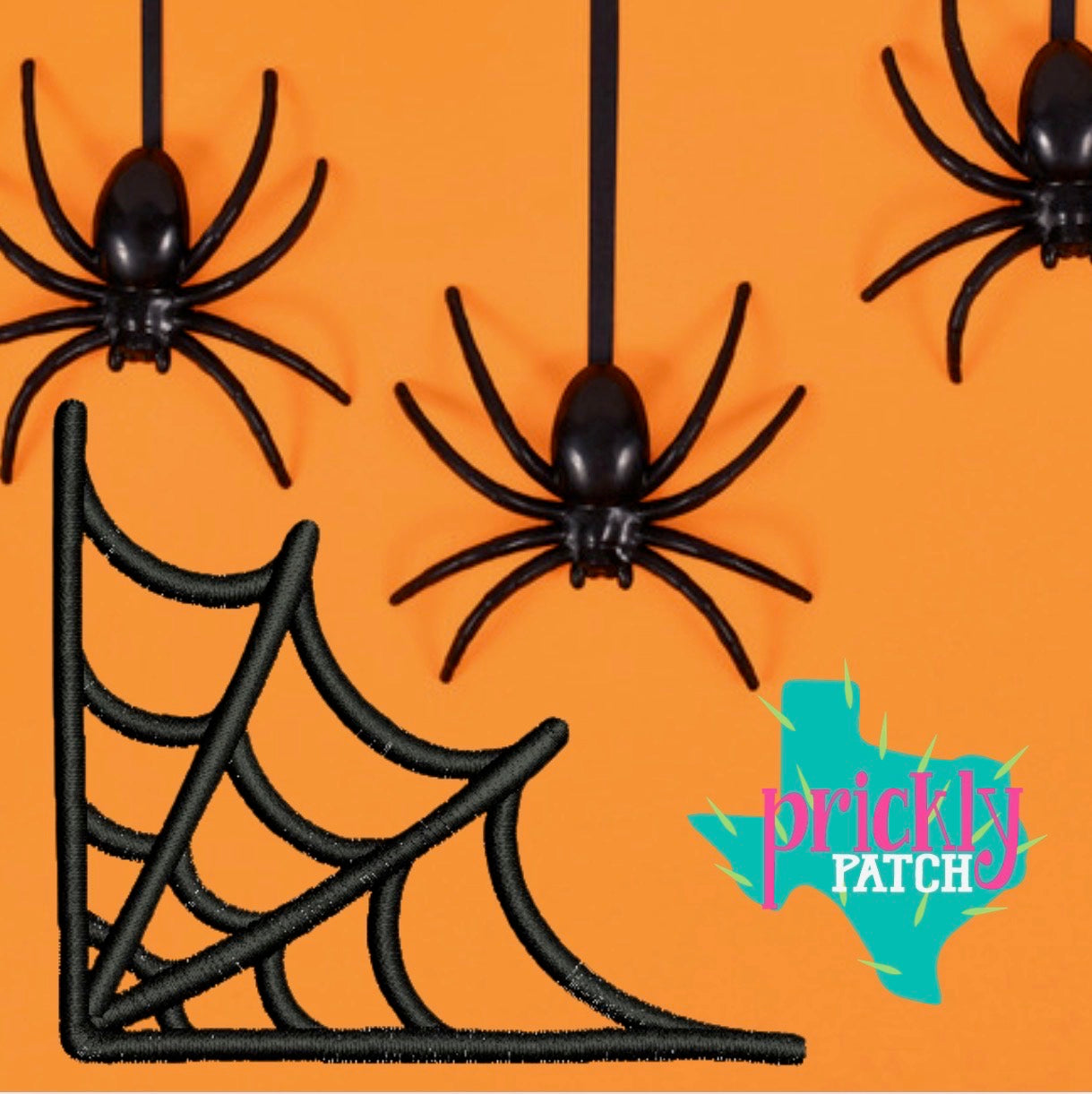 Spider Web Iron-On Embroidered Patch