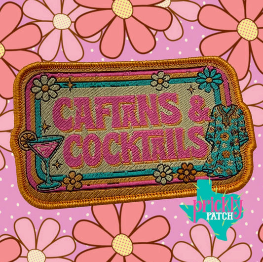 Caftans and Cocktails Iron-On Embroidered Patch