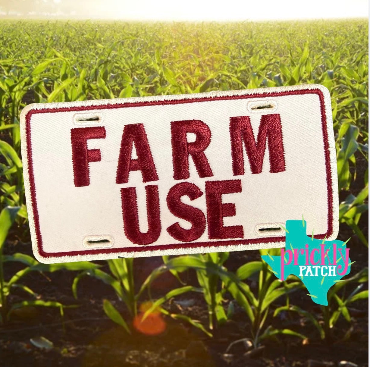 Farm Use Iron-On Embroidered Patch