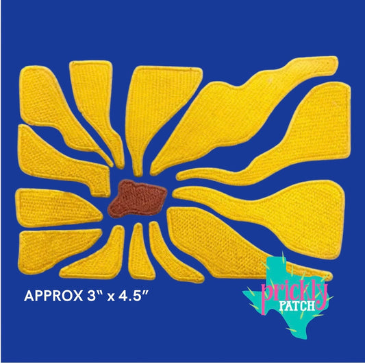 Sunflower Iron-On Embroidered Transfer