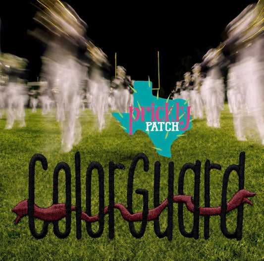 Color Guard Maroon Iron-On Embroidered Patch