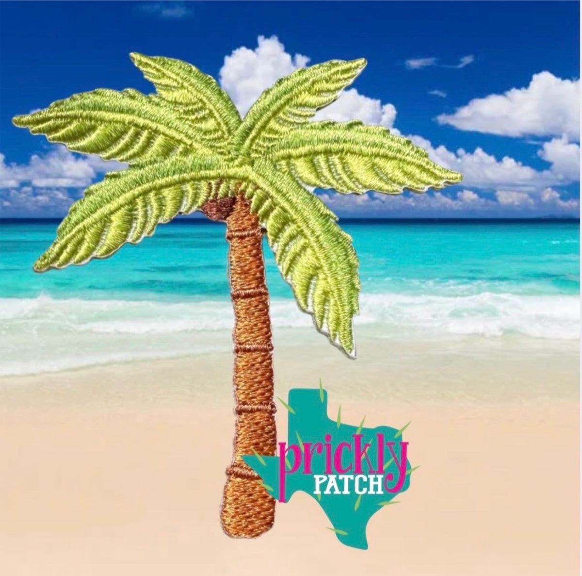 Palm Tree Iron-On Embroidered Patch