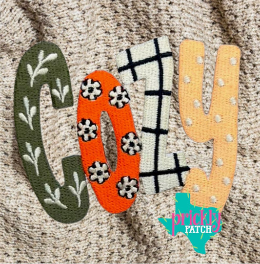 Cozy Iron-On Embroidered Patch