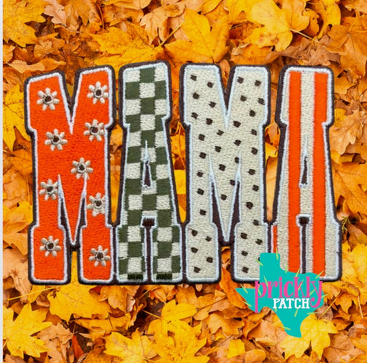 Fall Mama Iron-On Embroidered Patch