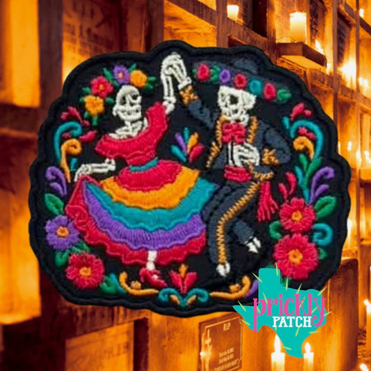 Catrina y Catrin Iron-On Embroidered Patch