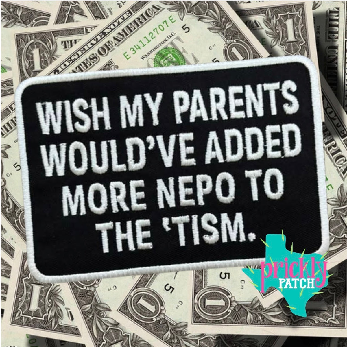 Wish My Parents Iron-On Embroidered Patch