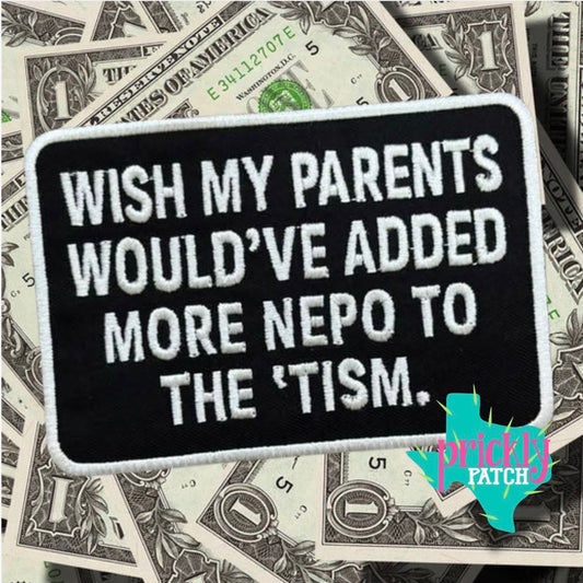 Wish My Parents Iron-On Embroidered Patch