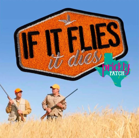 If It Flies Iron-On Embroidered Patch