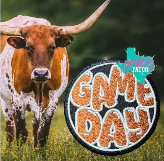 Texas Orange Game day Iron-On Embroidered Patch