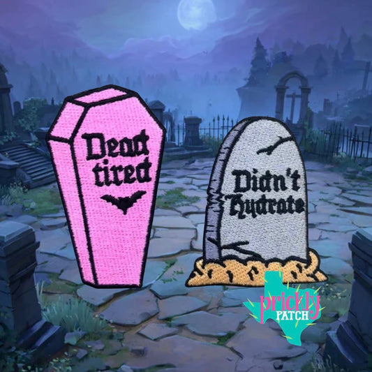 Graveyard Iron-On Embroidered Patch SET