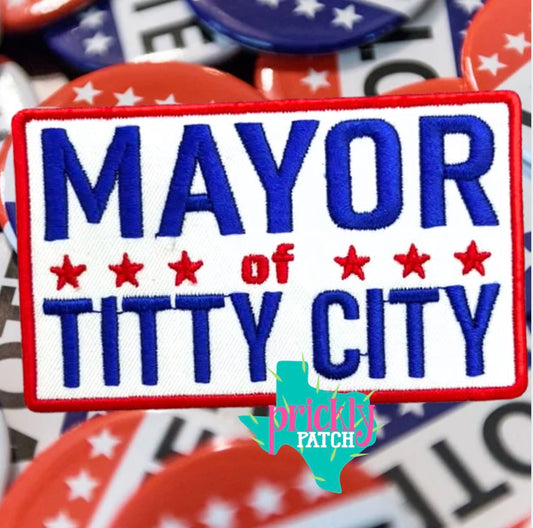 Mayor Iron-On Embroidered Patch